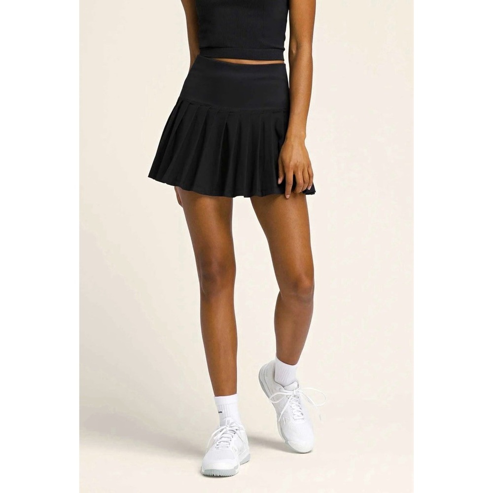 Wilson Midtown Tennis Skirt Skort Black Small Pickleball Golf Preppy Activewear